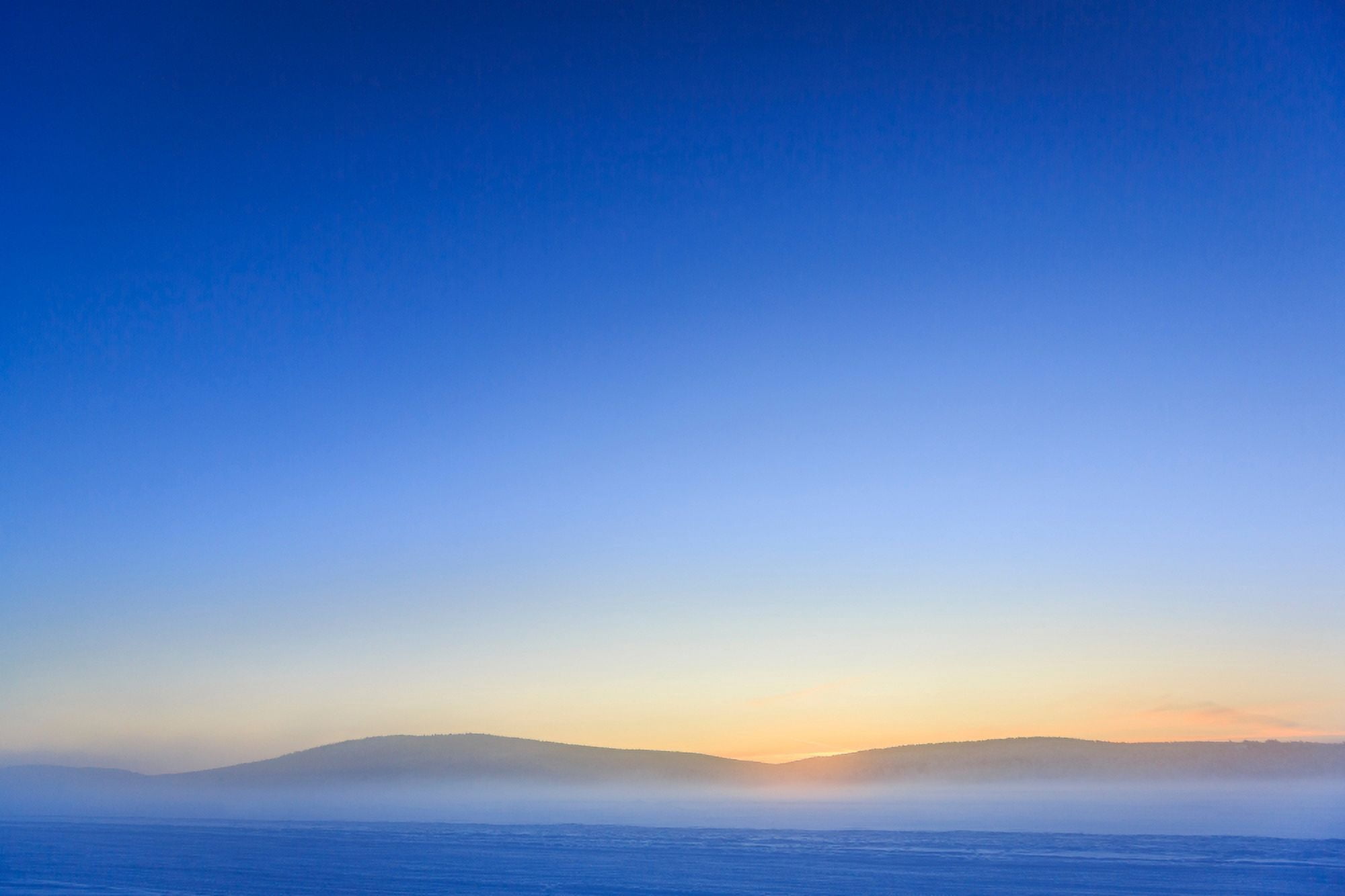 Winter sunrise in Lapland Sweden Canvas Art - Panoramic Images (27 x 9)