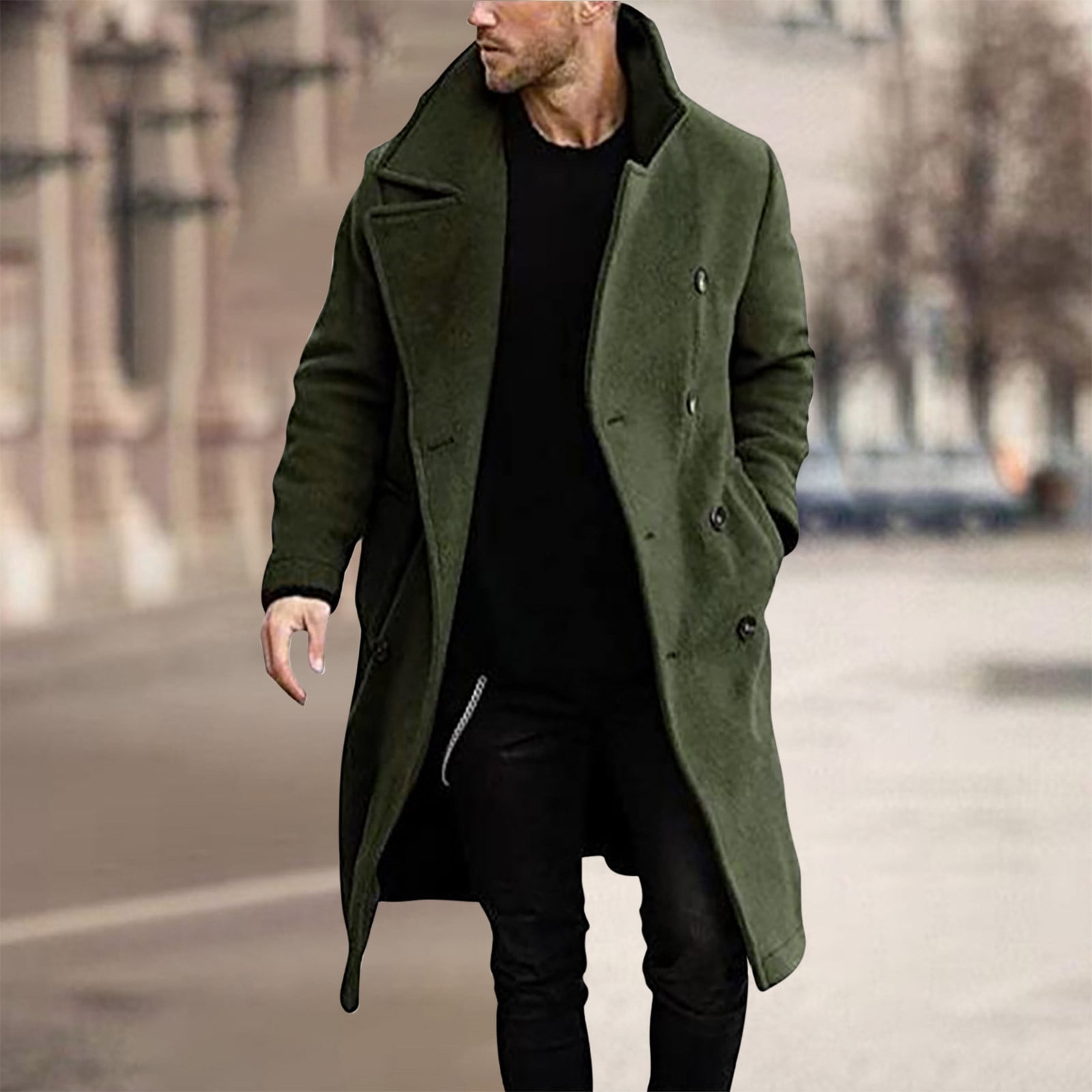 Man OverCoat Green, Winter Trench Coat