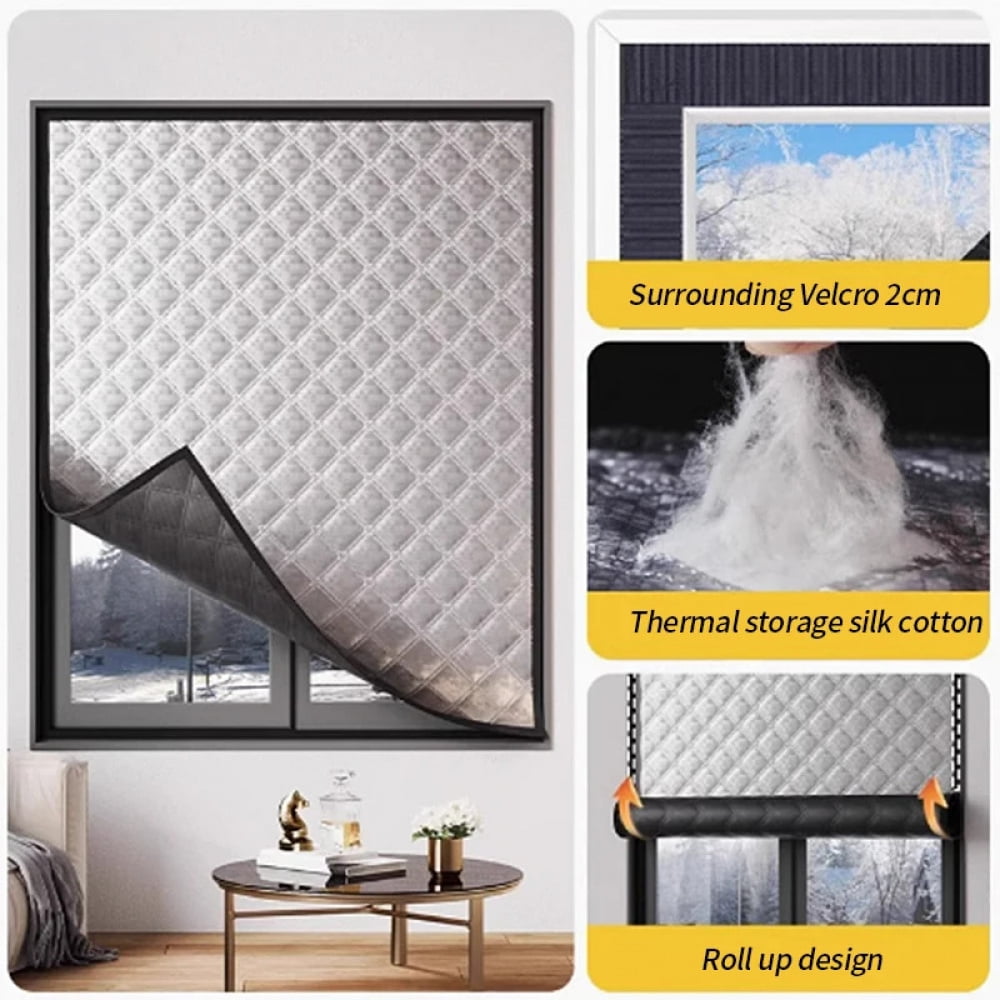 Winter warm curtains, insulated windproof sealed windows, cold proof ...