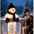 thumbnail image 1 of WinterGlow Snowman Icicle Light Decor, Christmas Holiday Accessory with Cascading Icicle Lights for Front Porch Outdoor Decoration, 1 of 5