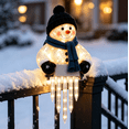 thumbnail image 1 of WinterGlow Snowman Icicle Light Decor Cozy Glow Winter Seasonal Decor, 1 of 7