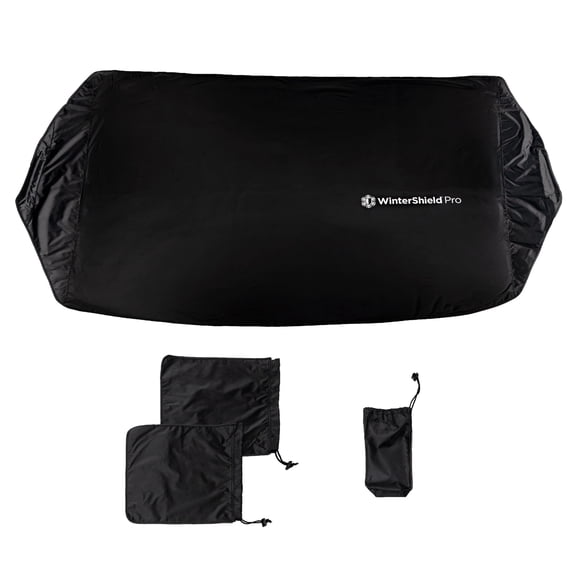 WinterShield Pro Winter Windshield Cover, Universal Size, Black