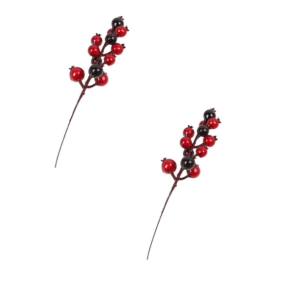 Winterberry Red Berries Faux Berry For And Holiday 2PCS
