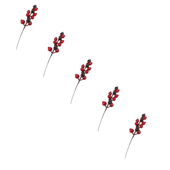 Winterberry Red Berries Faux Berry For And Holiday 5PCS