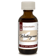 Wintergreen Essential Oil - 2 fl oz 59 ml Glass Bottle w/ Cap - 100% Pure Essential Oil by GreenHealth - Now Shipped with a Child Resistant Cap!
