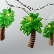 Wintergreen Lighting 10 Light Palm Tree String Lights, 9 ft Plug-In Summer String Lights, Party Lights, Indoor-Outdoor
