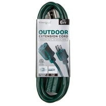 Wintergreen Lighting 16/3 SJTW Outdoor Medium Duty Extension Cord, Green, 6-Foot