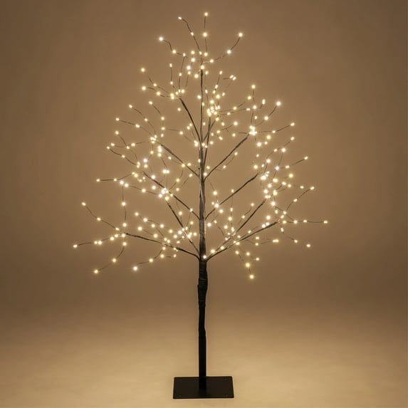 Wintergreen Lighting 3 ft Black Fairy Light Tree, Warm White LED Fairy Lights Indoor Fairy Decor LED Tree