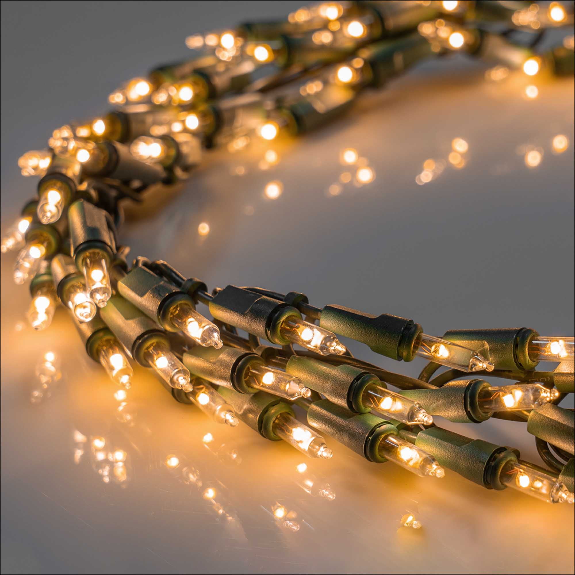 Mini Led Braclet Wintergreen Lighting 300-Light Warm White Mini LED Christmas Garland ...