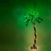 Wintergreen Lighting 5 Ft. Multi-Function Lighted Palm Tree with 104 LED Lights, Remote Control, Indoor/Covered Outdoor Use