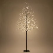 Wintergreen Lighting 6 Ft Black Fairy Light Tree, Warm White LED Lights Indoor Home Decor