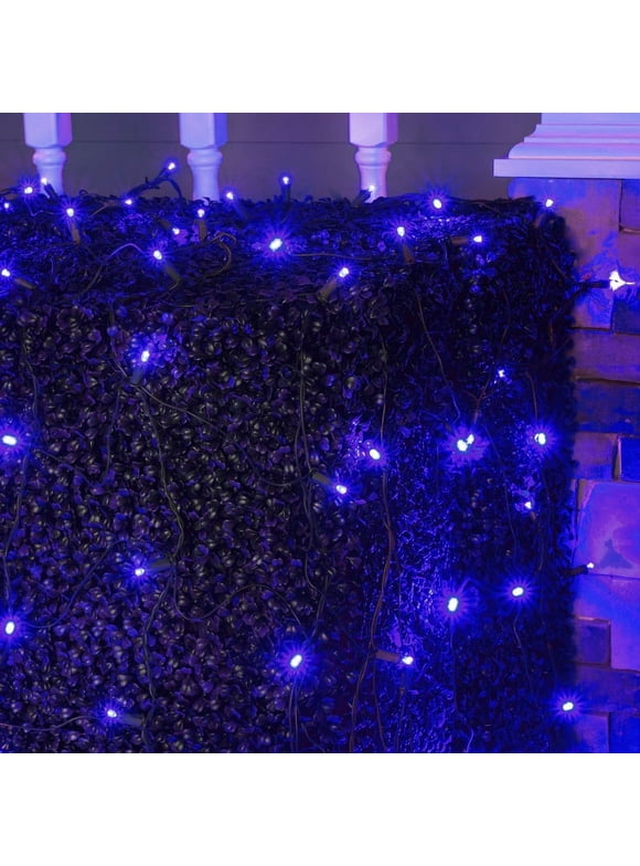 Christmas Net Lights in Outdoor Christmas Lights Blue
