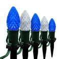 thumbnail image 1 of Wintergreen Lighting C7 Blue & Cool White OptiCore Faceted LED Pathway Light Kit, 50 Lights, 12" Spacing, Green Wire, 50 ft, 1 of 1