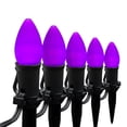 thumbnail image 1 of Wintergreen Lighting C7 Purple OptiCore Smooth LED Pathway Light Kit, 25 Lights, 12" Spacing, Black Wire, 25 ft, 1 of 8