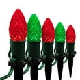 thumbnail image 1 of Wintergreen Lighting C7 Red & Green OptiCore Faceted LED Pathway Light Kit, 100 Lights, 12" Spacing, Green Wire, 100 ft, 1 of 8