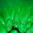 thumbnail image 1 of Wintergreen Lighting C9 Green Christmas Lights LED String Lights, Set of 25 Lights on Green Wire, 17ft, 1 of 6