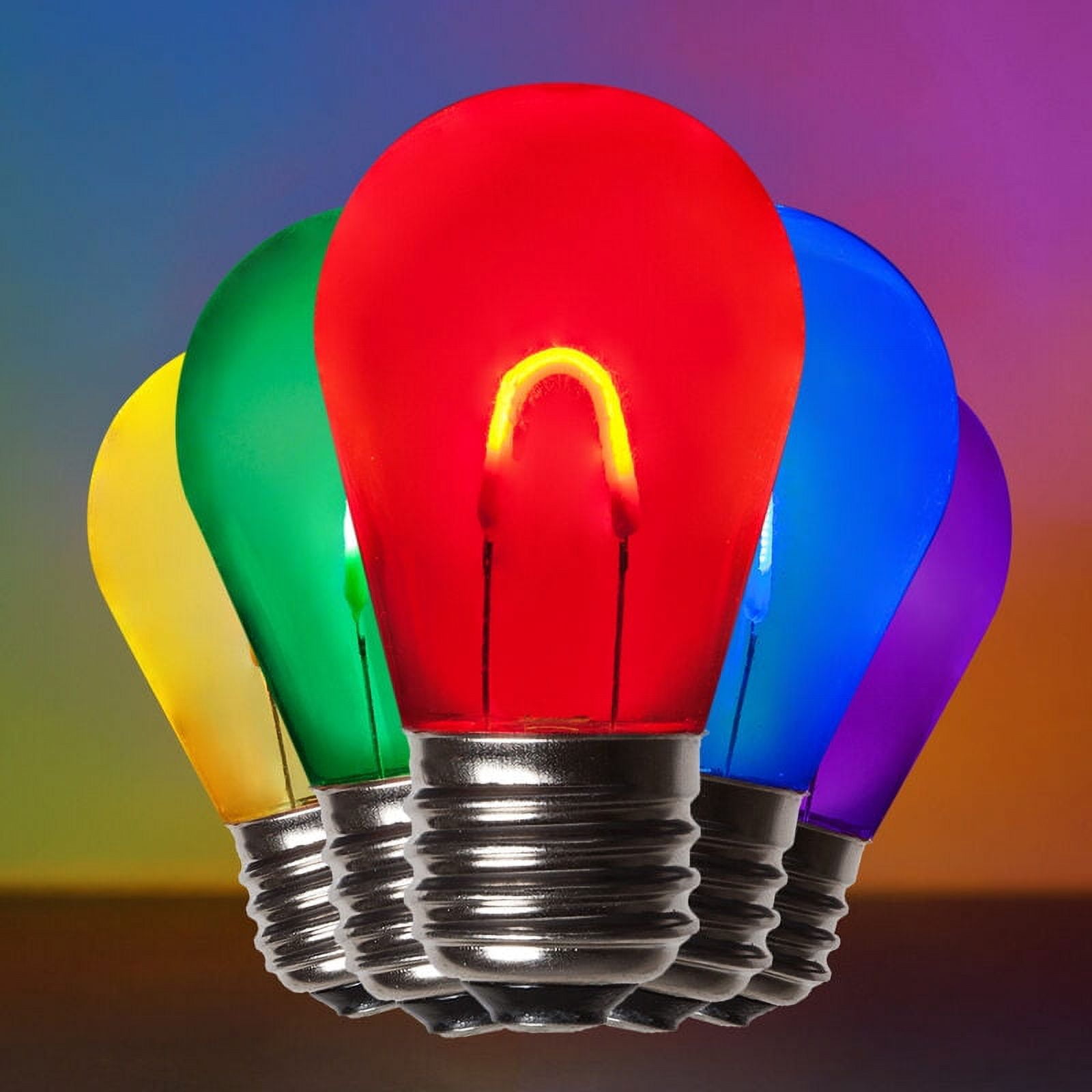Wintergreen Lighting FlexFilament LED Shatterproof S14 Multicolor