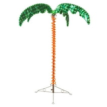 Wintergreen Lighting Holographic Lighted Palm Tree, LED, Artificial Tree, Rope Light, 4.5ft, Indoor/Covered Outdoor Use