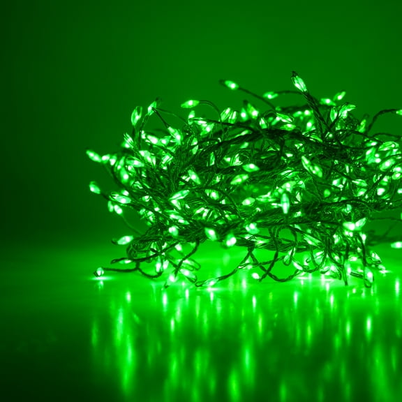 Wintergreen Lighting LED Fairy String Lights, Plug In Bedroom Fairy Lights, 400 Fairy Lights, 8.2 Ft Strand Length (Green Lights on Green Wire)