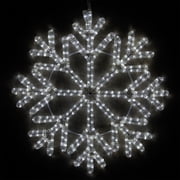 Wintergreen Lighting LED Snowflake Light Christmas Decorations Outdoor Snowflake Christmas Lights, Christmas Snowflake, LED Rope Light 24, 40 Point Snowflake, Cool White LED