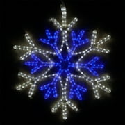 Wintergreen Lighting LED Snowflake Light Christmas Decorations Outdoor Snowflake Christmas Lights, Christmas Snowflake, LED Rope Light 28, 36 Point Star Center Snowflake, Blue/Cool White LED
