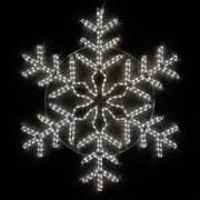 Wintergreen Lighting LED Snowflake Light Christmas Decorations Outdoor Snowflake Christmas Lights, Christmas Snowflake, LED Rope Light 36, Snowflake with Six Point Snowflake Center, Cool White LED