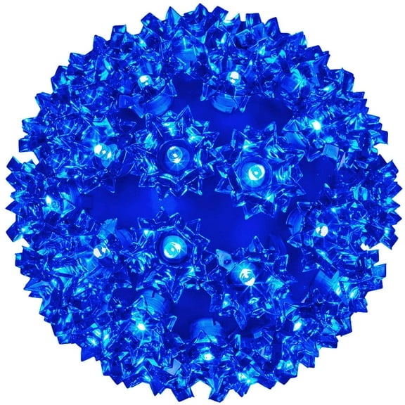 Wintergreen Lighting LED Starlight Sphere, LED Light Ball Sphere Light, Christmas Light Ball, Christmas Decoration (70 Lights, 6", Blue)