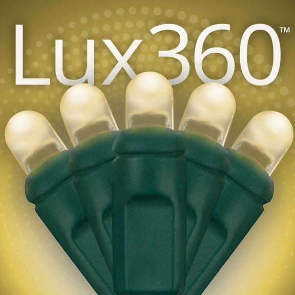 Wintergreen Lighting Lux360 70-Light Warm White D5 LED Christmas String Lights, 24 ft