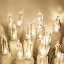 Wintergreen Lighting T5 LED White Mini Lights, Wedding Lights, White Wire Christmas Lights, White String Lights, 50 Lights, White Wire