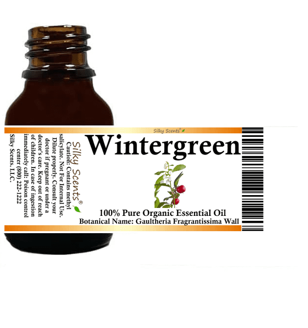 Wintergreen Organic Essential Oil - 100% Pure and Natural by Silky Scents