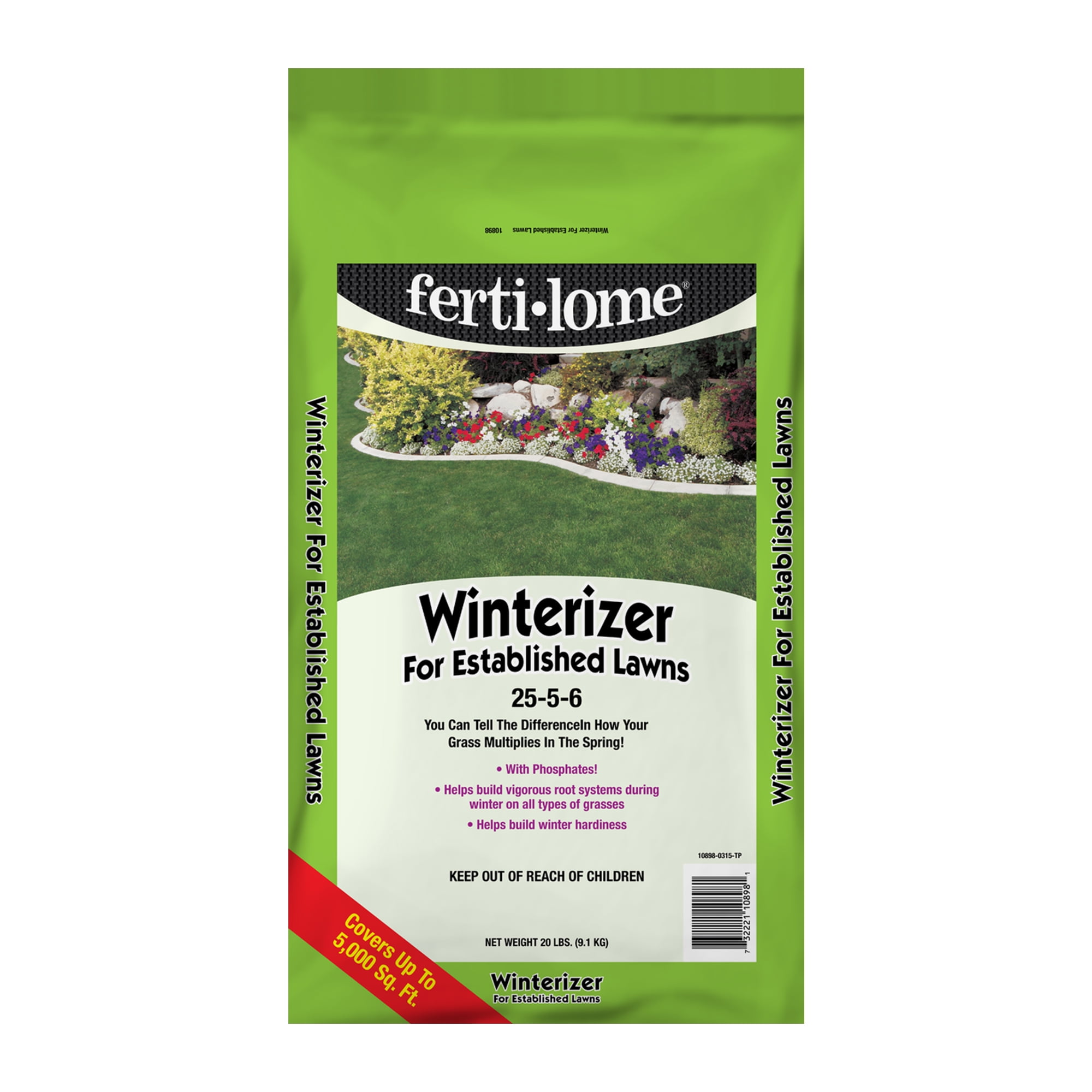 Fertilome Winterizer For Established Lawns 25-5-6 with Phosphates, 20 ...