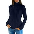 thumbnail image 1 of Winterl Sweaters for Women Fall Outfits for Women 2025 Casual Slim Fit Solid Color Pullover Sweater Soft Comfortable Everyday Wear Turtleneck Long Sleeve Knit Top for Fall Winter Season, 1 of 5
