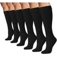 thumbnail image 1 of Winterlace Women's Silky Knee High Trouser Socks, Opaque Stretchy, Assorted Colors, 6-Pack, 1 of 5