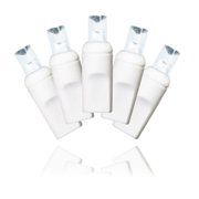 Winterland 50 Count Standard Grade 5 mm. Conical Pure White LED Light Set - Pure White