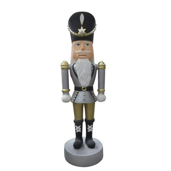 Winterland  6 ft. Polyresin Nut Cracker with Gold & Silver Coat