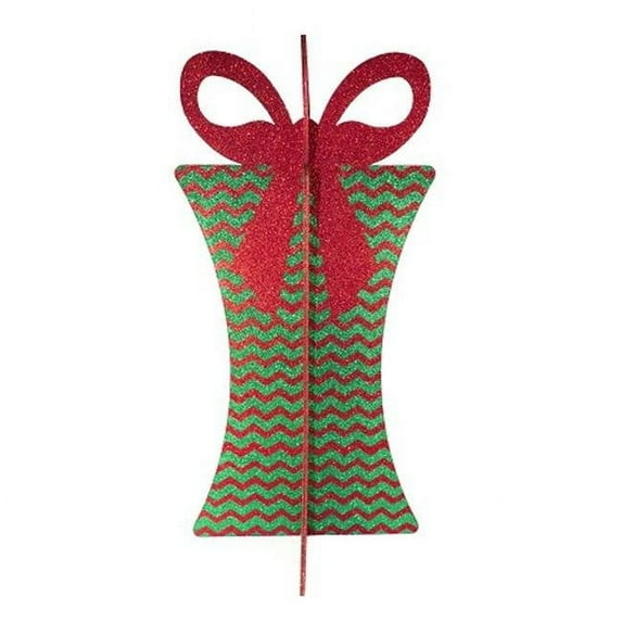 Winterland WL-3D-GIFT-31-RE-GR 31 in. Red And Green 3D Gift Box