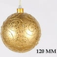 thumbnail image 1 of Winterland WL-BALL-120-GO 120 mm. Gold Ornament Ball With Gold Glitter Design, 1 of 1
