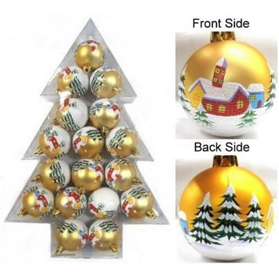 Winterland WL-ORN-17PK-TR 17 Piece Christmas Plastic Decoration Ball