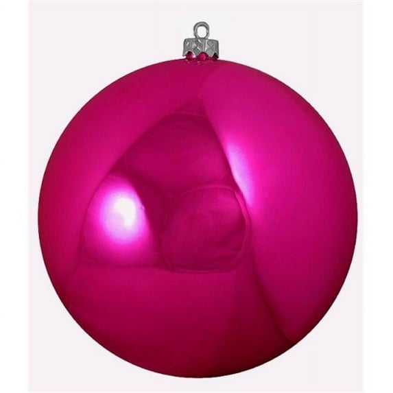 Winterland WL-ORN-BLKS-60-PI-UV 60 mm Shiny Pink Ball Ornament with Wire & UV Coating