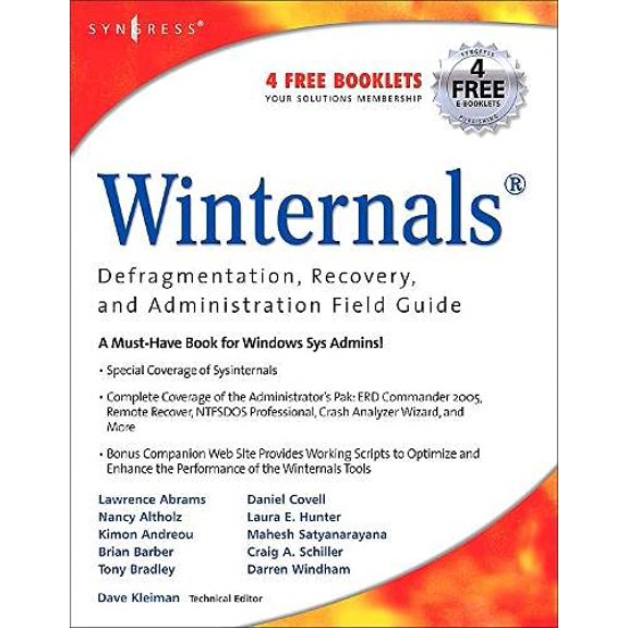 Pre-Owned Winternals Defragmentation, Recovery, and Administration Field Guide Paperback