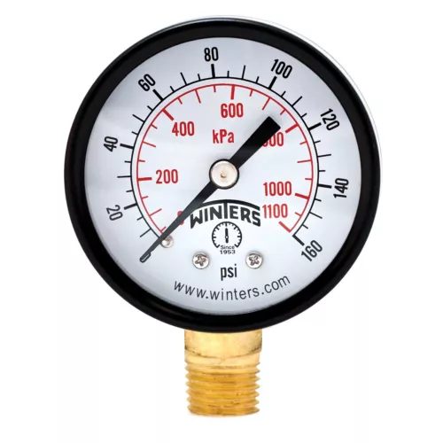 Winters 2 Inch Dial Size, Multi Function Economy Utility Dry Pressure Gauge,