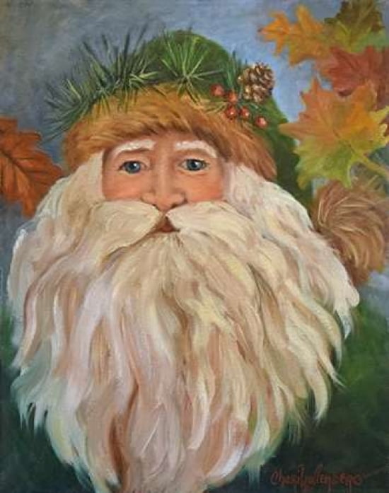 Winters Eve Santa Canvas Art - Cheri Wollenberg (24 x 30)