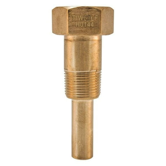 Winters Industrial Thermowell,3.5in. Stem,Brass TIW03LF