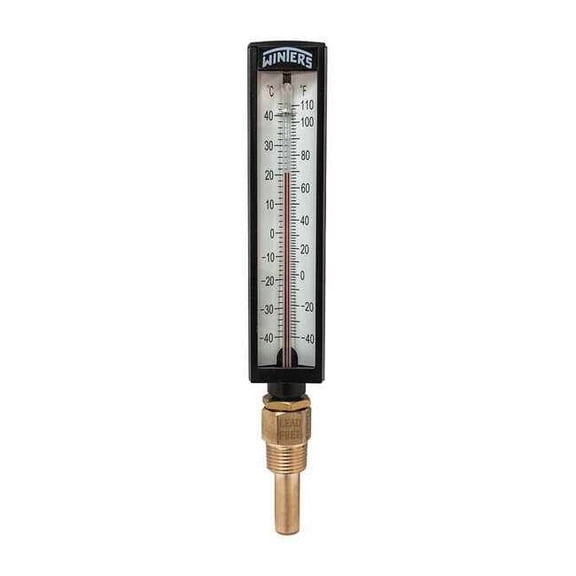 Winters Thermometer, Analog, -30-300 deg, 1/2in NPT TAS134LF.