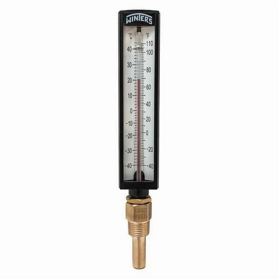 Winters Thermometer, Analog, 30-300 deg, 1/2in NPT TAS143LF.