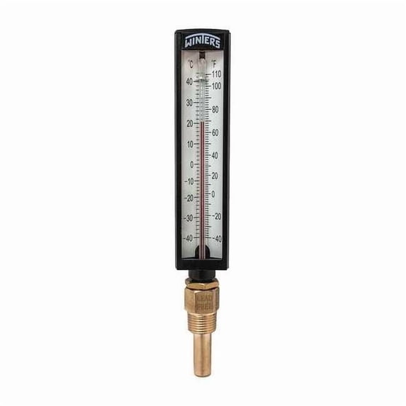 Winters Thermometer, Analog, 30-300 deg, 1/2in NPT TAS143LF.