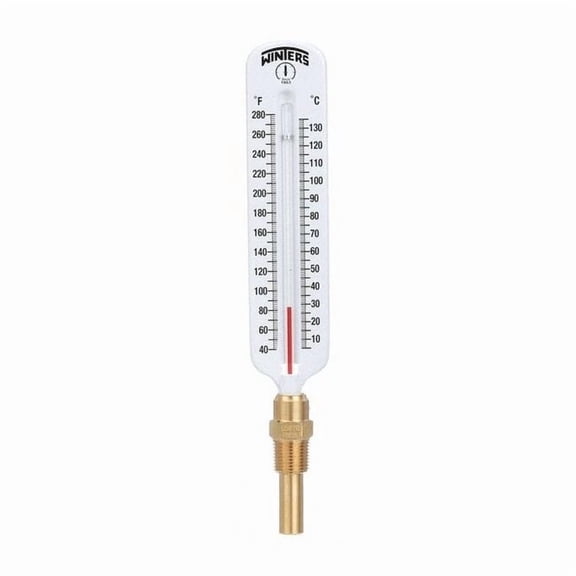 Winters Thermometer, Analog, -40-280 deg, 1/2in NPT TSW172LF.