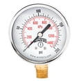 thumbnail image 1 of Winters inch Dial Size, Multi Function Economy Utility Dry Pressure Gauge, Brass Internals, Black Steel Case, Dual Scale psi/kPa, Accuracy, 1/4 inch NPT Bottom Mount, Pressure Gauge, 1 of 1
