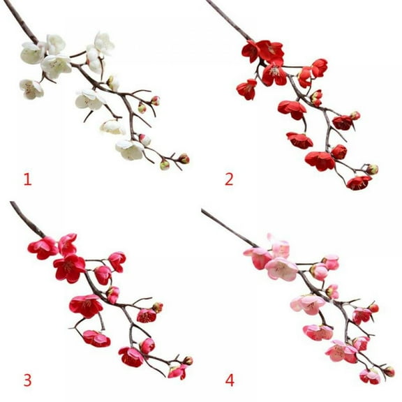 Wintersweet Plum Blossom Artificial Flowers Fake Cherry Silk Plants Party Wedding Home Decor