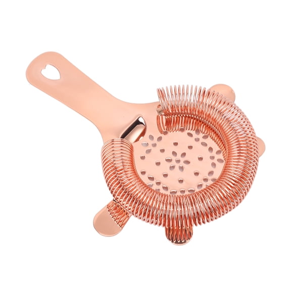 Wintersweet Stainless Steel Cocktail Bar Strainer Premium Professional Grade Ice Filter Rose Gold Finish Dual Unit 5.9 Inches / 15 cm